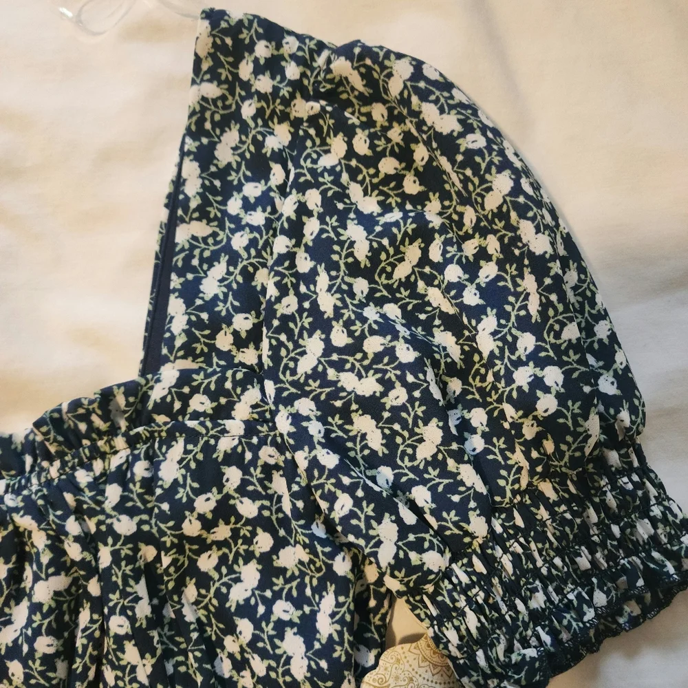 Altar'd State Navy & WhiteFloral Print Women's Dress - Medium NWT - Picture 7 of 10